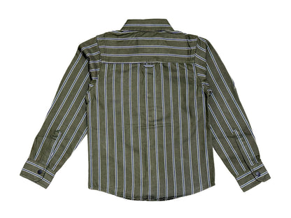 JUNIOR CLUB BOYS VERTICAL STRIPED LONG SLEEVE SHIRT