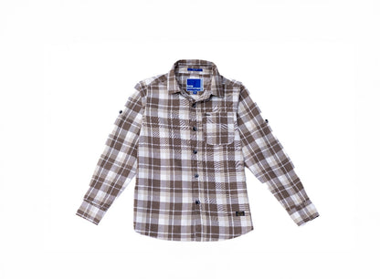 RAW OUTFITTERS REGULAR FIT COTTON CHECK FULL SLEEVE SHIRT FOR BOYS