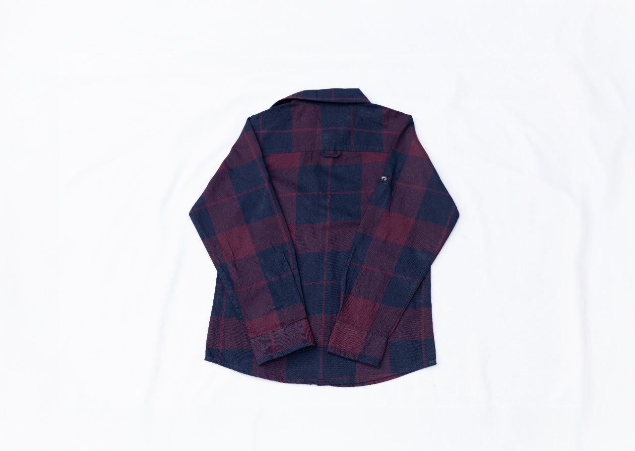 RAW OUTFITTERS REGULAR FIT COTTON CHECK FULL SLEEVE SHIRT FOR BOYS
