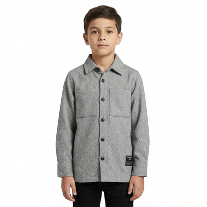 JUNIOR CLUB BOYS CORE BUTTON-UP OVERSHIRT