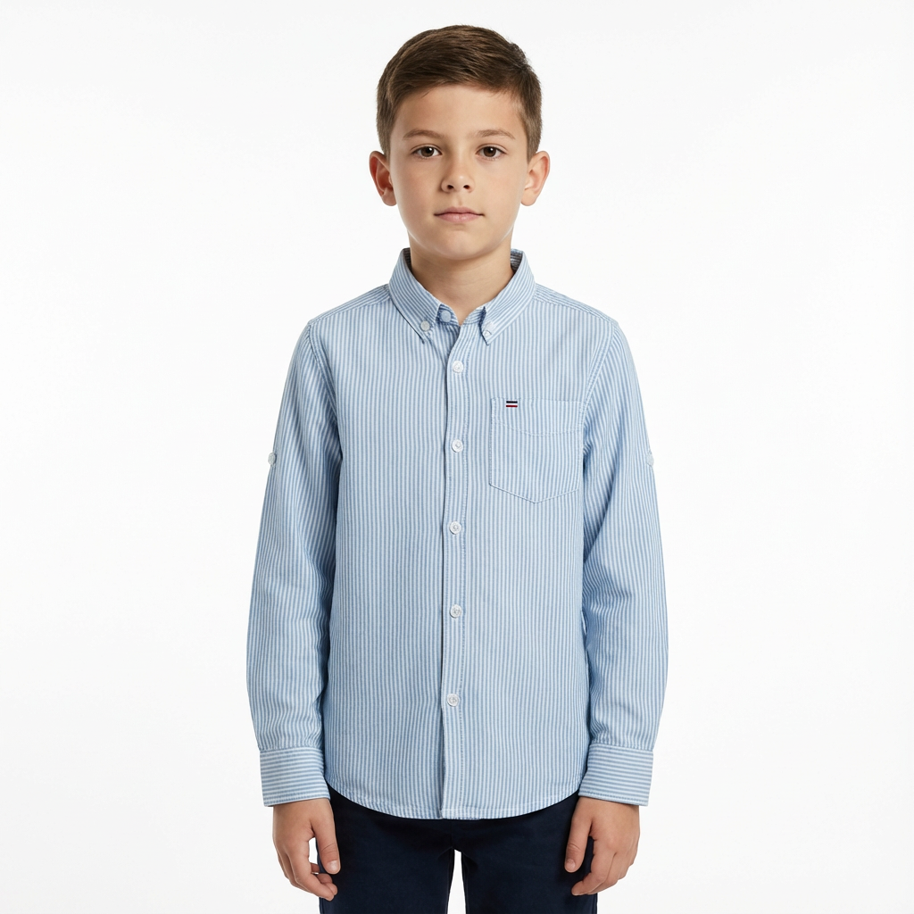 JUNIOR CLUB BOYS TRENDY REGULAR FIT CASUAL STRIPED FULL SLEEVE SHIRT FOR BOYS