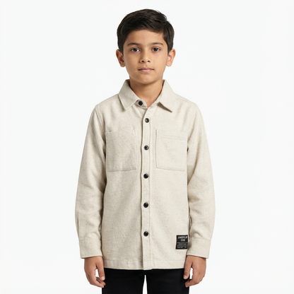 JUNIOR CLUB BOYS CORE BUTTON-UP OVERSHIRT