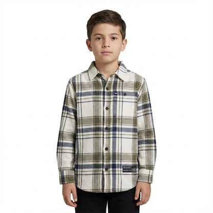 JUNIOR CLUB BOYS CORE BUTTON-UP OVERSHIRT