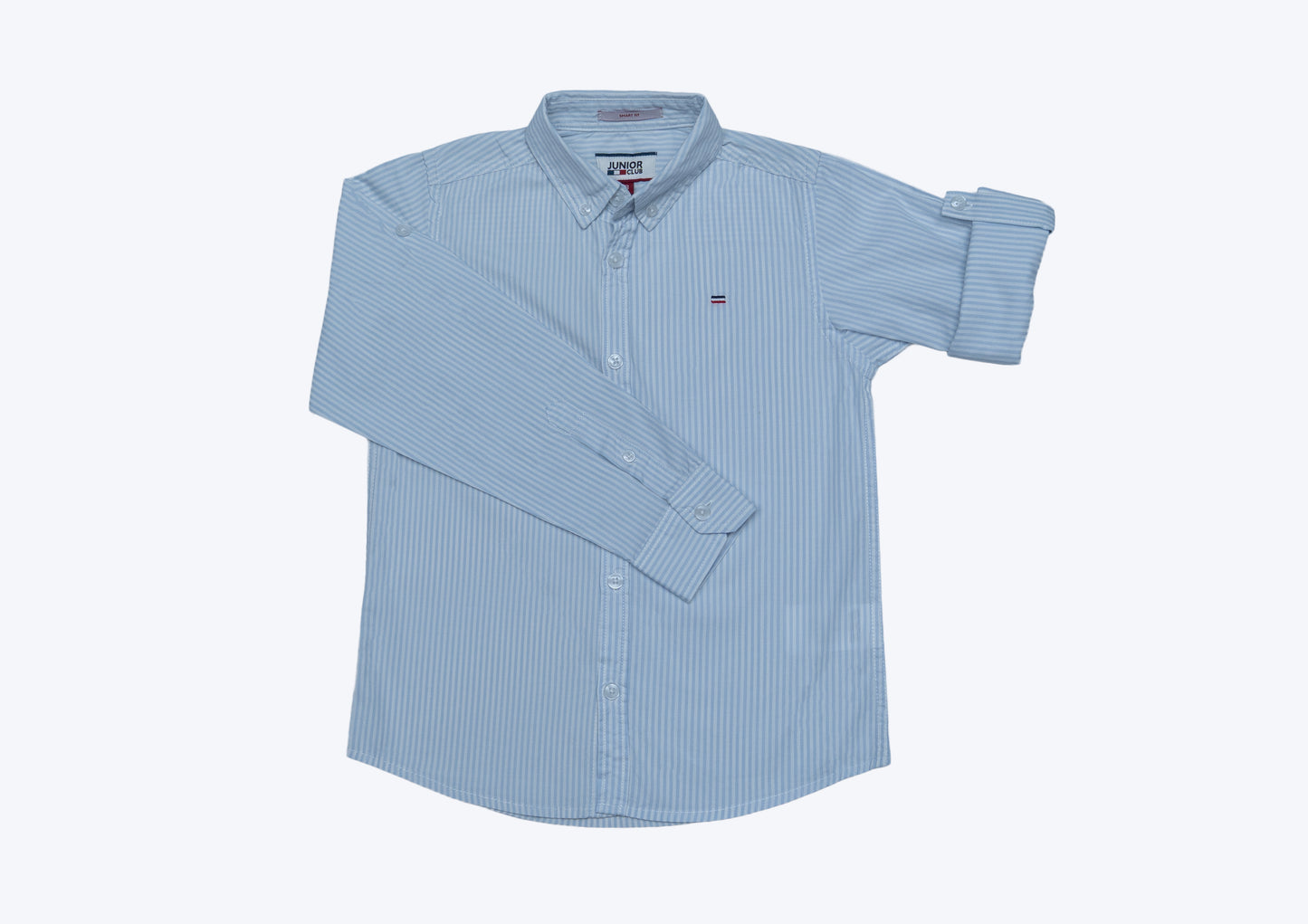 JUNIOR CLUB BOYS  REGULAR FIT POPLIN STRIPED STRETCH FULL SLEEVE SHIRT FOR BOYS